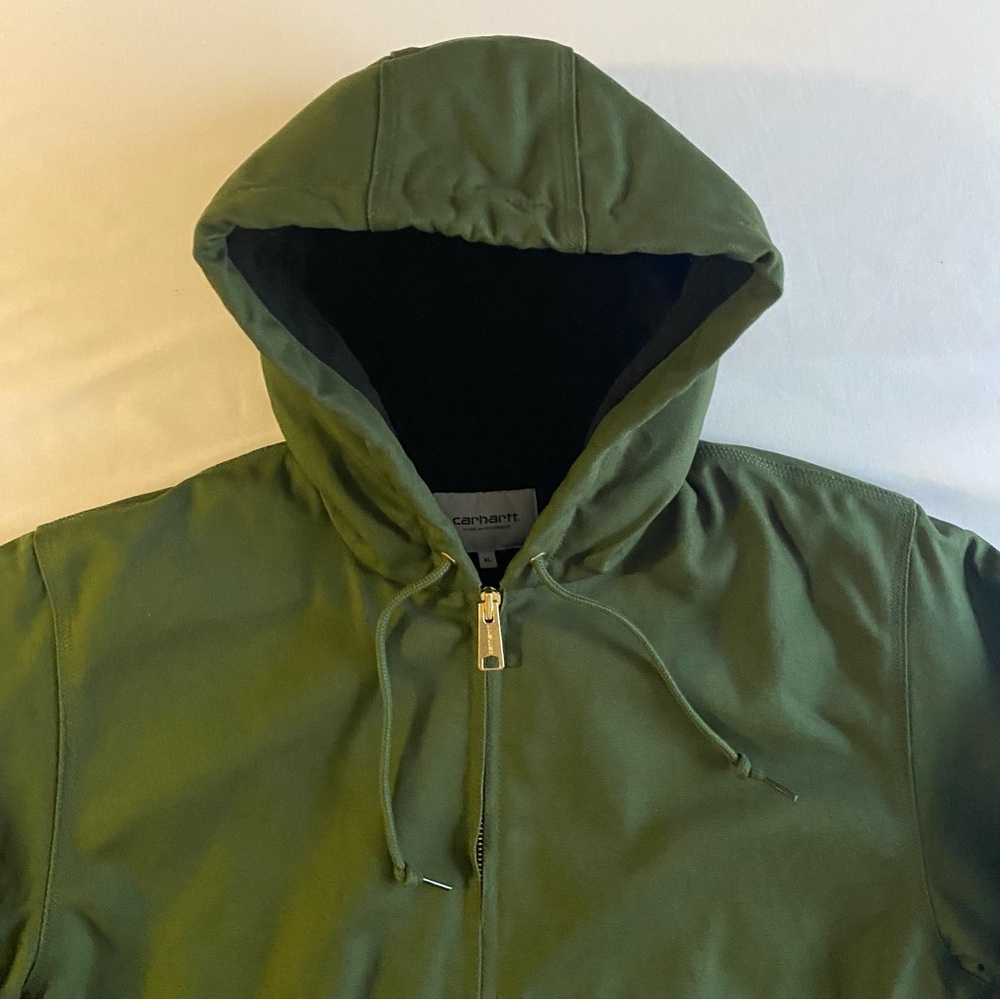 Carhartt WIP Active Jacket Men XL Tarragon/Black (Rigid) Fleece Quilt Lined - Picture 3 of 16